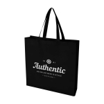 Recycled durable non woven shopping bag, gusseted black colour