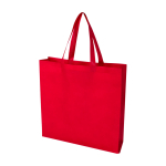 Recycled durable non woven shopping bag, gusseted red colour