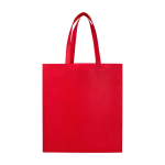 Recycled durable non woven shopping bag, gusseted red colour
