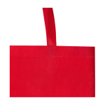 Recycled durable non woven shopping bag, gusseted red colour