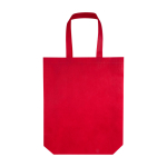 Recycled durable non woven shopping bag, gusseted red colour