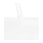 Recycled durable non woven shopping bag, gusseted white colour