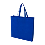 Recycled durable non woven shopping bag, gusseted royal blue colour