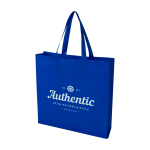 Recycled durable non woven shopping bag, gusseted royal blue colour