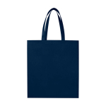 Recycled durable non woven shopping bag, gusseted navy-blue colour