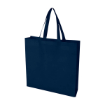 Recycled durable non woven shopping bag, gusseted navy-blue colour