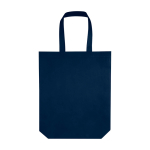Recycled durable non woven shopping bag, gusseted navy-blue colour