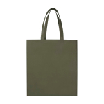 Recycled durable non woven shopping bag, gusseted dark green colour