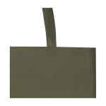 Recycled durable non woven shopping bag, gusseted dark green colour