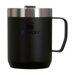 Recycled stainless steel camping mug, 236ml, Stanley Everyday black colour