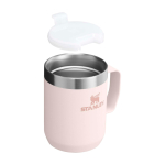 Recycled stainless steel camping mug, 236ml, Stanley Everyday light pink colour
