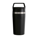 Steel travel mug, leakproof lid, 350ml, Stanley Café-To-Go black colour