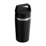 Steel travel mug, leakproof lid, 350ml, Stanley Café-To-Go black colour