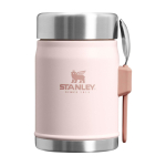 Food jar, cutlery included, insulated lid with valve, 400ml light pink colour