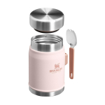 Food jar, cutlery included, insulated lid with valve, 400ml light pink colour
