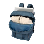 Eco travel backpack, multi-purpose, fits 14” laptop, 9L cyan blue colour