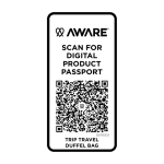 Eco travel bag, practical design, 42L off white colour