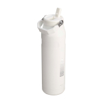 Insulated stainless steel bottle, 1.06L, Stanley IceFlow™ 2.0 white/blue colour