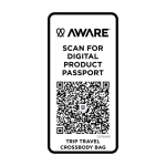 Travel shoulder bag, recycled polyester, main compartment, 1L black colour