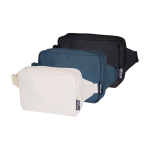 Travel shoulder bag, recycled polyester, main compartment, 1L black colour