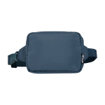 Travel shoulder bag, recycled polyester, main compartment, 1L cyan blue colour