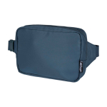 Travel shoulder bag, recycled polyester, main compartment, 1L cyan blue colour