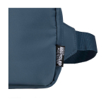 Travel shoulder bag, recycled polyester, main compartment, 1L cyan blue colour