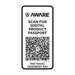 Travel shoulder bag, recycled polyester, main compartment, 1L cyan blue colour