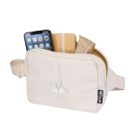 Travel shoulder bag, recycled polyester, main compartment, 1L off white colour