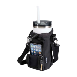 Eco bottle travel case, sustainable materials, 2L black colour