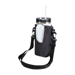 Eco bottle travel case, sustainable materials, 2L black colour