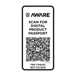 Eco bottle travel case, sustainable materials, 2L black colour