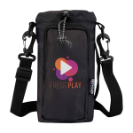 Eco bottle travel case, sustainable materials, 2L black colour