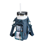 Eco bottle travel case, sustainable materials, 2L cyan blue colour