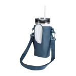 Eco bottle travel case, sustainable materials, 2L cyan blue colour