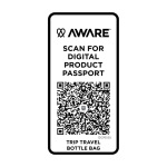 Eco bottle travel case, sustainable materials, 2L cyan blue colour