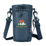 Eco bottle travel case, sustainable materials, 2L cyan blue colour