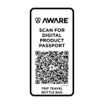 Eco bottle travel case, sustainable materials, 2L off white colour