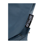 Recycled polyester toiletry bag, large bottom compartment, 6L cyan blue colour