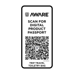 Recycled polyester toiletry bag, large bottom compartment, 6L cyan blue colour