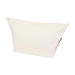 Recycled polyester toiletry bag, large bottom compartment, 6L off white colour