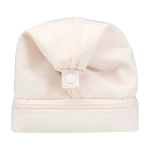 Recycled polyester toiletry bag, large bottom compartment, 6L off white colour
