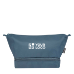 Recycled polyester toiletry bag, large bottom compartment, 6L