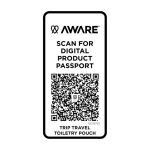 Eco travel toiletry bag, main compartment, 2L cyan blue colour