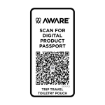 Eco travel toiletry bag, main compartment, 2L off white colour