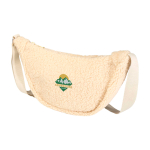 Recycled sherpa shoulder bag, adjustable straps, 3L natural colour