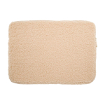 Recycled sherpa laptop sleeve, inner pockets, 13” natural colour