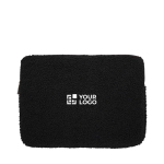 Recycled sherpa laptop sleeve, inner pockets, 13”