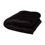 Recycled sherpa blanket, soft touch, 126 x 152 cm black colour