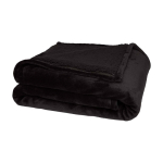 Recycled sherpa blanket, soft touch, 126 x 152 cm black colour